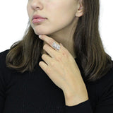 Anillo Hojas De Plata