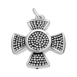 Cruz Griega Con Centro Circular Plata