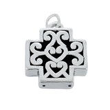 Cruz Griega Con Par De Corazones