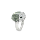 Anillo Plata de Catarina con Cristal Blanco y Rosa / 9