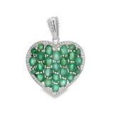 Dije de Corazon Piedras Preciosas Esmeralda