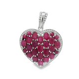 Dije de Corazon Piedras Preciosas Esmeralda