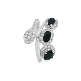 Anillo Piedra Natural con Circonias Esmeralda / 6