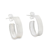 Arete de Plata Grueso y Liso