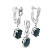 Juego Piedra Natural con Infinito de Circonia Zafiro