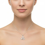 Collar Flores Eternas De Plata