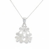 Collar Flores Eternas De Plata