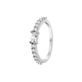 Anillo Solitario De Plata Con Circonia Circonia / #5