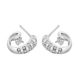 Arracadas De Espiral Con Circonia