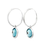 Arracadas Con Dije De Ojo Redondo Negro