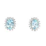 Aretes de Piedra Natural con Circonia