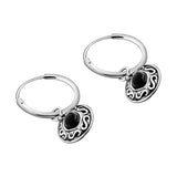 Arracadas Con Dije De Escudo Blanco