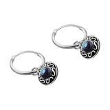 Arracadas Con Dije De Escudo Blanco