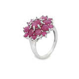 Anillo de Plata con Piedra Natural Rubi / 7