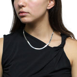 Gargantilla Planchada Ancha De Plata