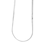 Gargantilla Planchada Ancha De Plata 45 cm