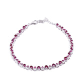 Pulsera De Hilera S Plata Con Piedra Natural