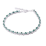 Pulsera De Hilera S Plata Con Piedra Natural