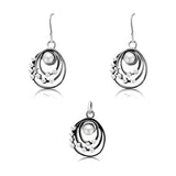 Juego De Óvalo Con Plata Plata