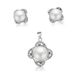 Juego De Plata Con Perla Y Circonia Perla Y Circonia