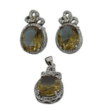 Juego De Plata Óvalo Corona