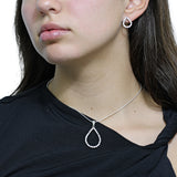 Juego De Gota Plata Con Circonia