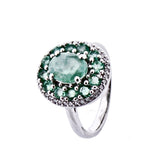 Anillo De Plata Con Piedras Preciosas