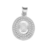 Medalla De La Virgen De Guadalupe Oval Circonia