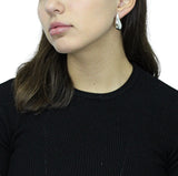 Arete De Plata Con Forma de Gota