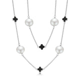 Collar Largo de Perlas Blanco