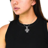 Cruz Chica De Piedras De Plata