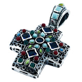 Cruz Chica De Piedras De Plata