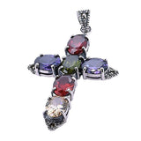 Cruz De Plata Con Marquesita