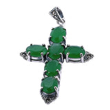 Cruz De Plata Con Marquesita