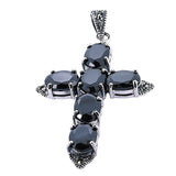 Cruz De Plata Con Marquesita