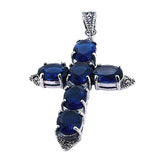 Cruz De Plata Con Marquesita