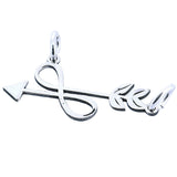 Dije Flecha Infinito De Plata