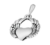 Dije De Corazón Con Alas Liso