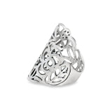 Anillo Floral De Plata #7