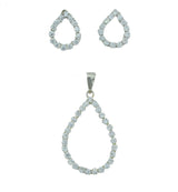 Juego De Gota Plata Con Circonia