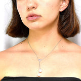 Collar Con Dije De Corazón Y Colguijes De Perla