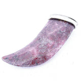 Dije De Colmillo Ancho Piedra Natural Y Circonia-Dije-Plarte