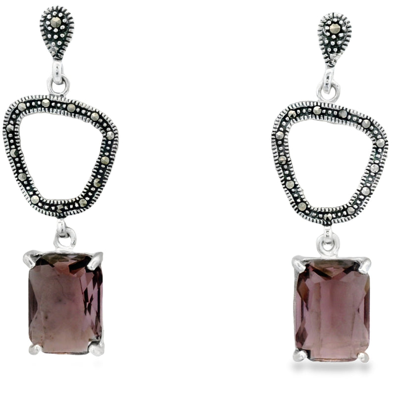 Juego de Marquesita Rectangular con Circonia