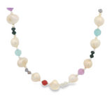 Juego de Cristales con Perlas y Cuencas de Plata