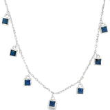 Collar de Cuadros Colgantes de Circonia