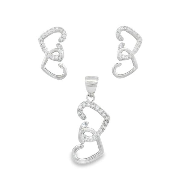 Juego de Circonia de Corazones