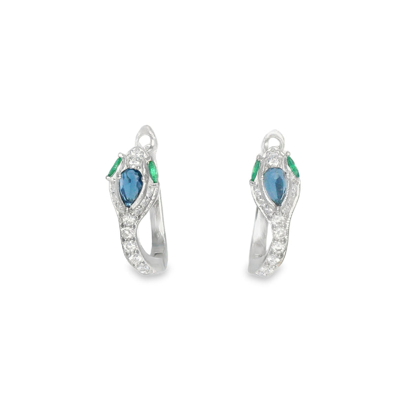 Juego de Vibora con Circonia Tenis Azul