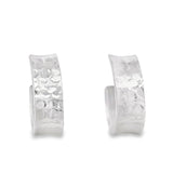 Arete de Plata Grueso Martillado