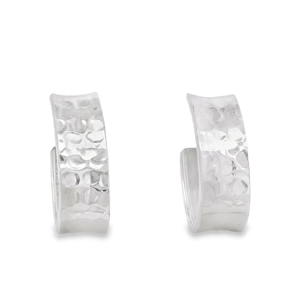 Arete de Plata Grueso Martillado