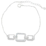 Juego de Plata con Rectángulos de Circonia